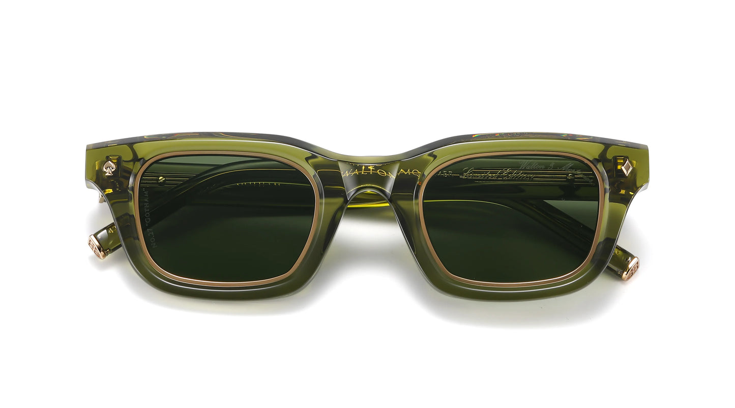 No.27 "Gotham" Limited Edition Sunglasses - Bosco Green Color