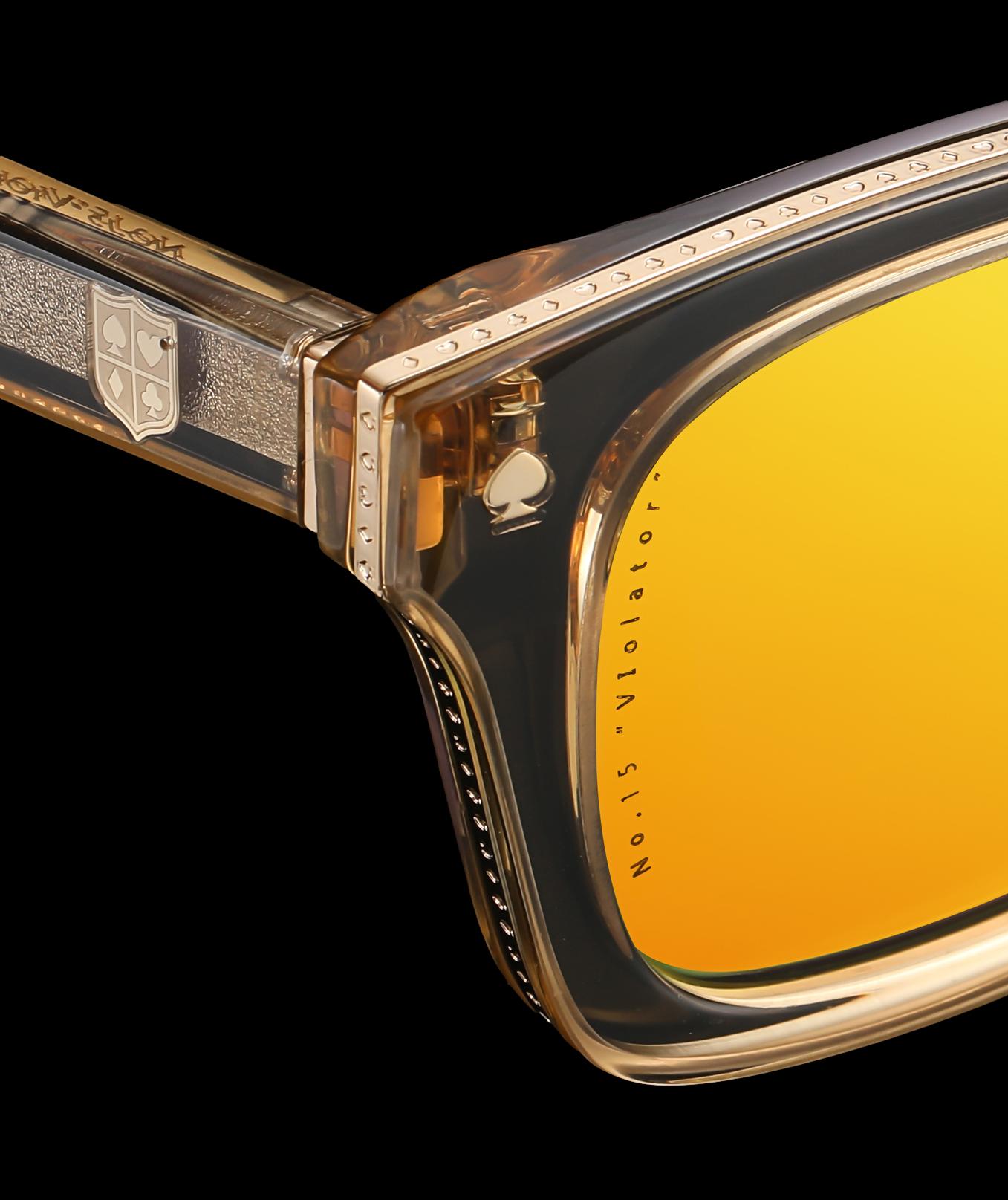 WALTON & MORTIMER® NO. 15 : "VIOLATOR" LUNETTES DE SOLEIL TRANSGOLD ÉDITION LIMITÉE