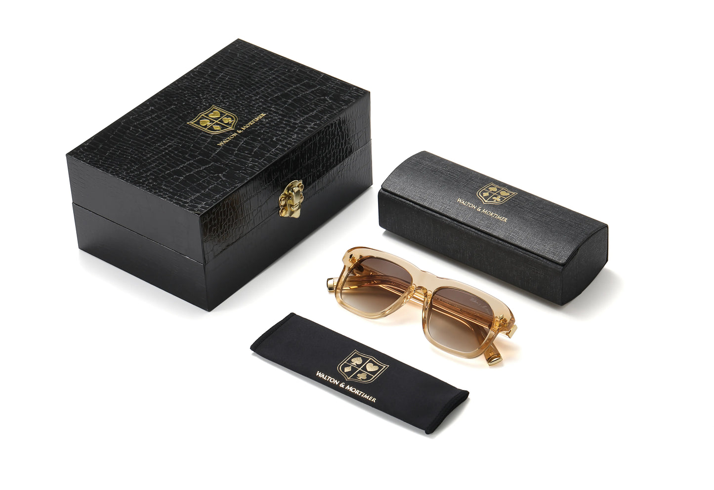 WALTON & MORTIMER NO. 33 “Osaka” CHAMPAGNE GOLD LIMITED EDITION SUNGLASSES