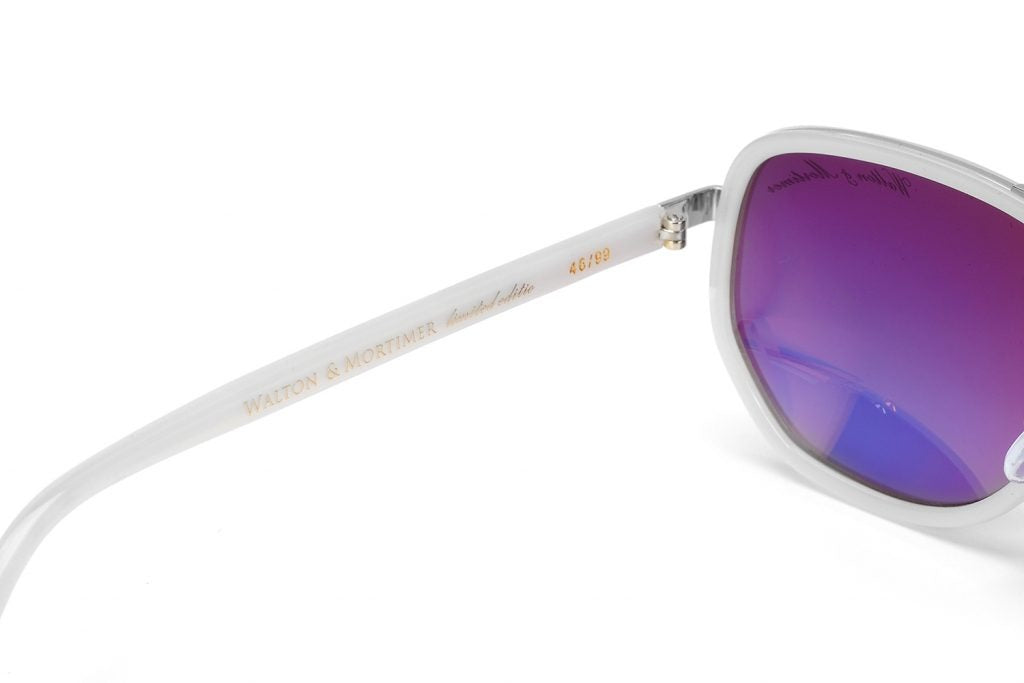 LUXURY EYEWEAR “NUMBER ONE” WHITE EDITION aviator sunglasses , WALTON & MORTIMER®