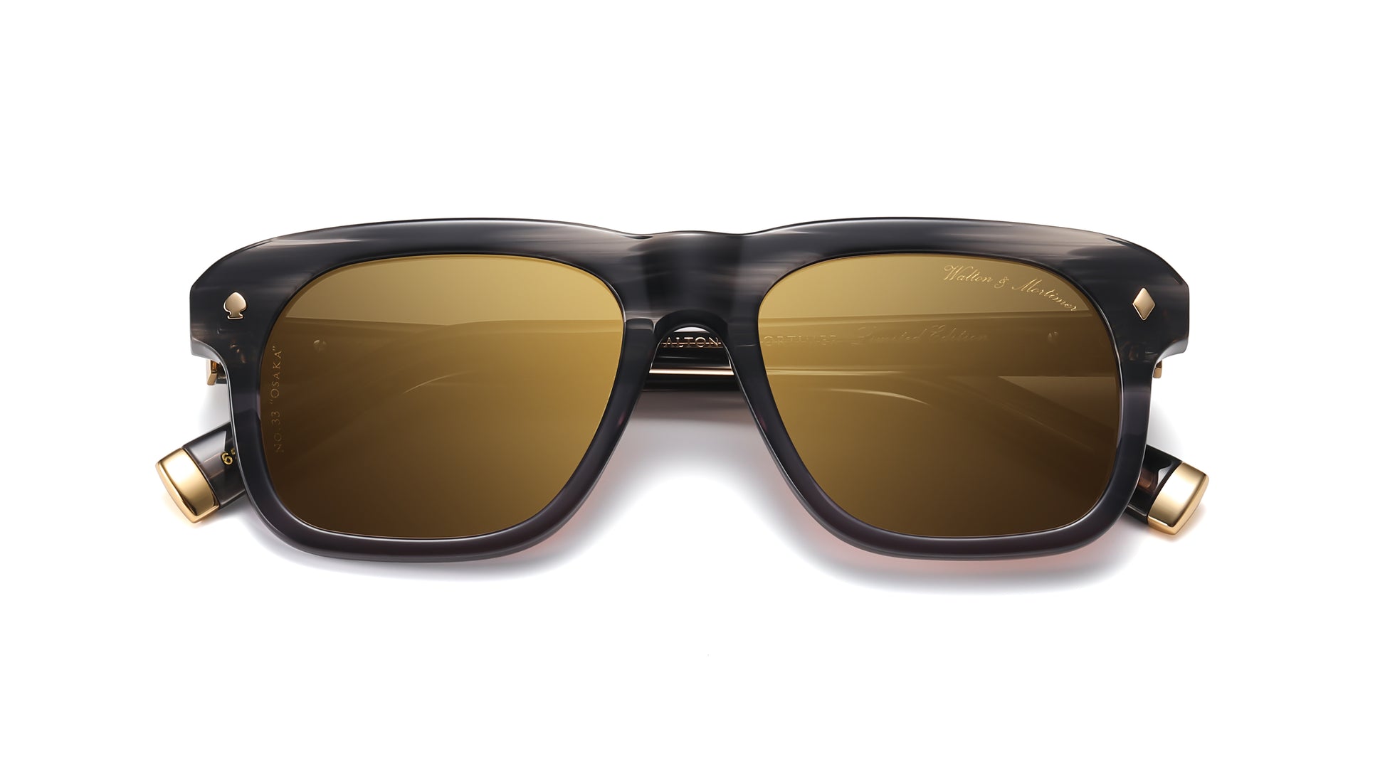 WALTON MORTIMER Osaka Sunglasses -Blue/Grey Edition Luxury