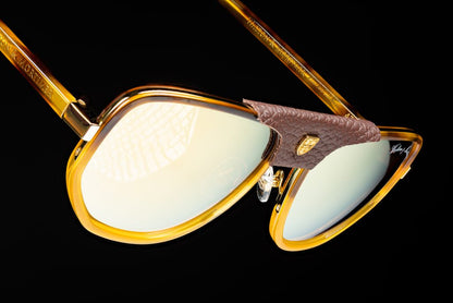LUXURY EYEWEAR THE GUNRUNNER HAVANA EDITION polarized sunglasses ,WALTON & MORTIMER